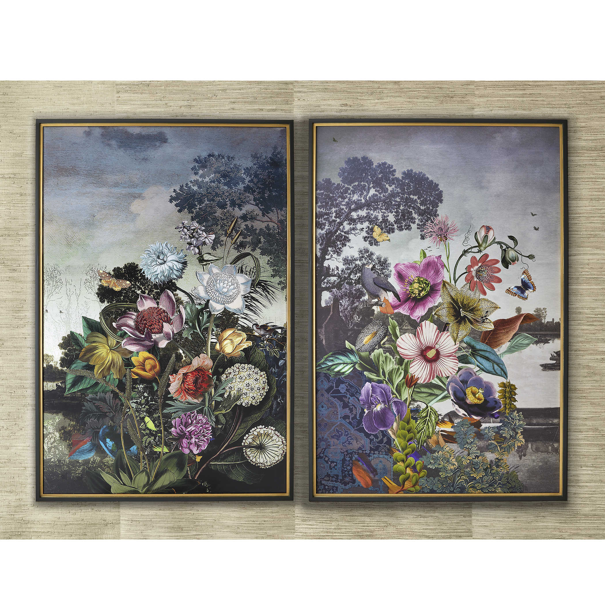 Tranquil Garden Fantasy Framed Print by Uttermost