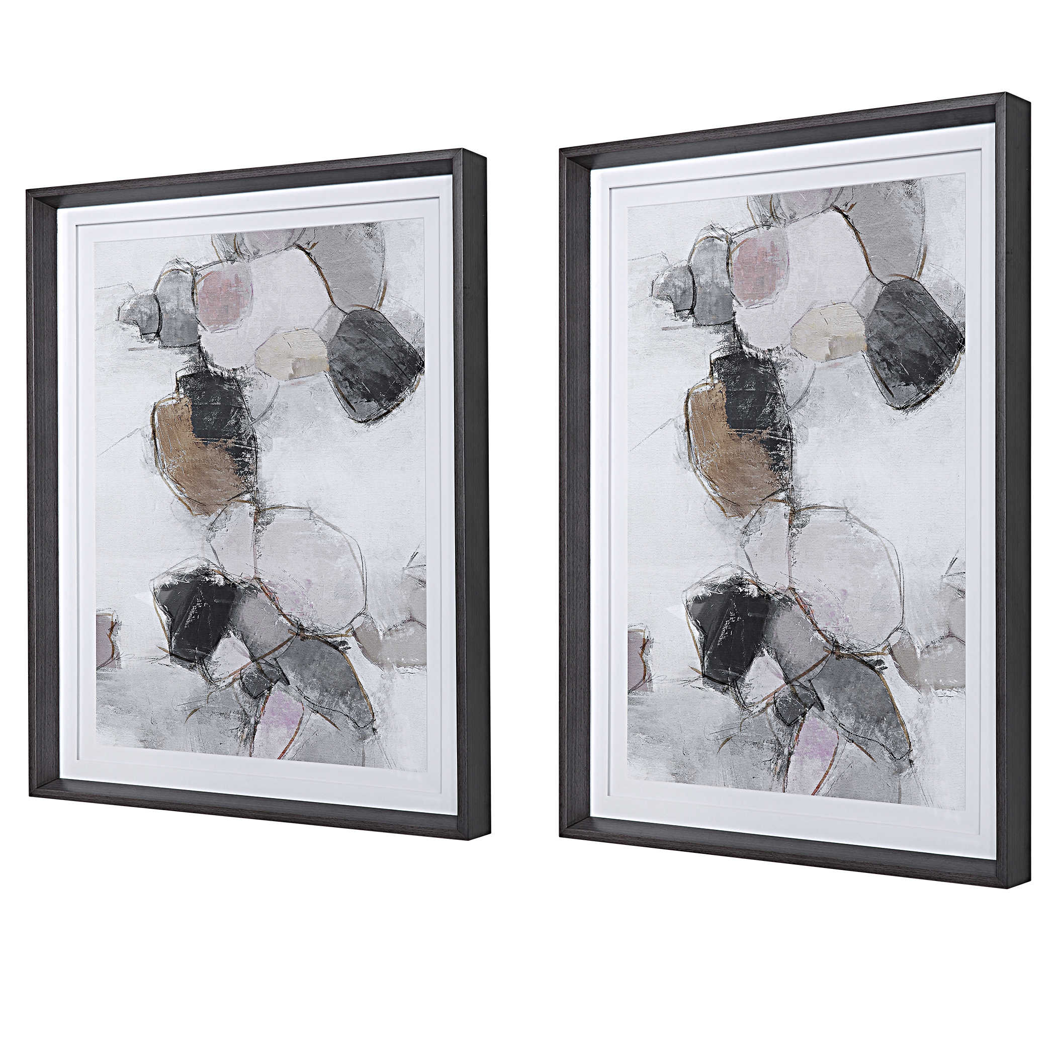 Plunging Pastels Framed Prints - Set of 2 by Uttermost