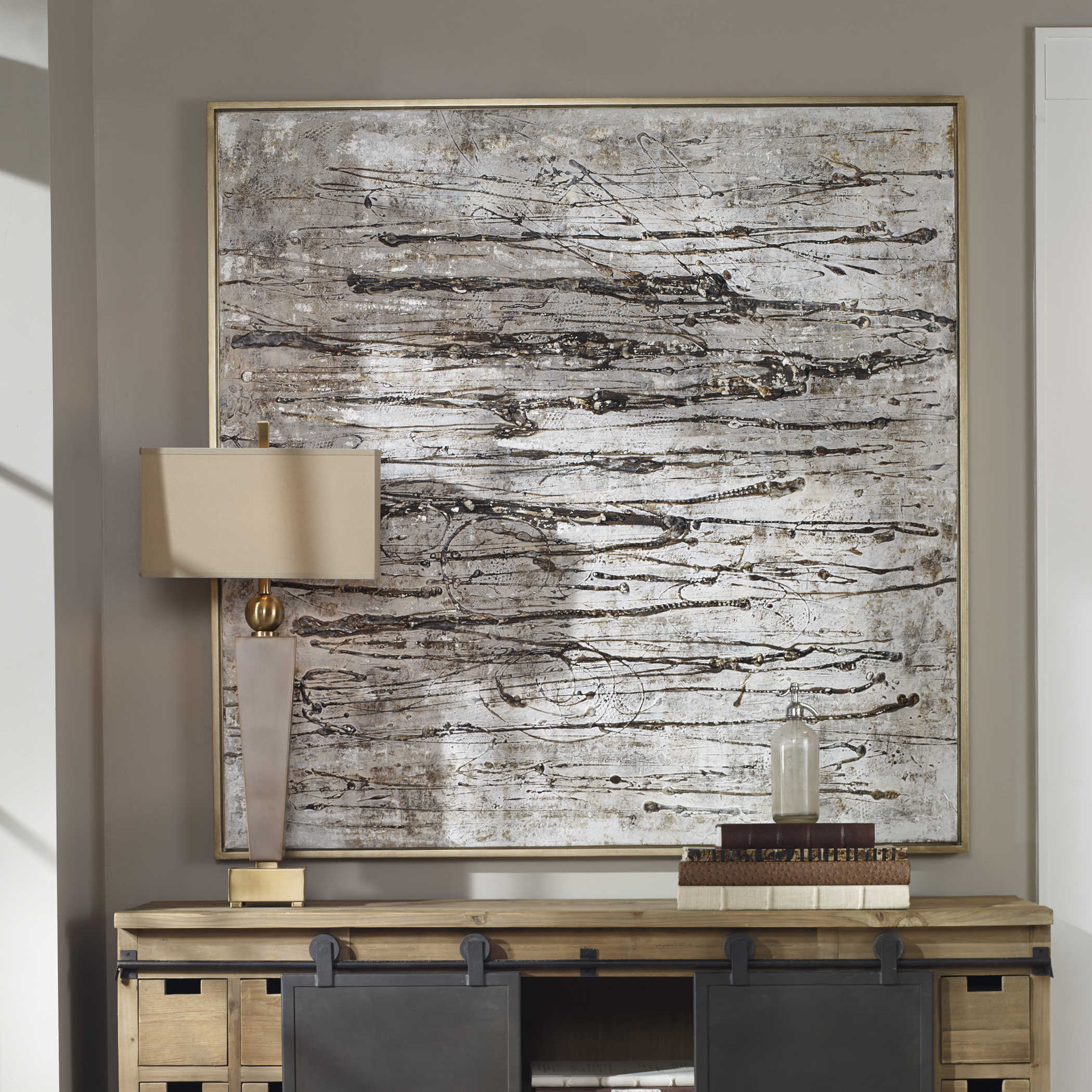 Scribbles Hand Painted Canvas by Uttermost
