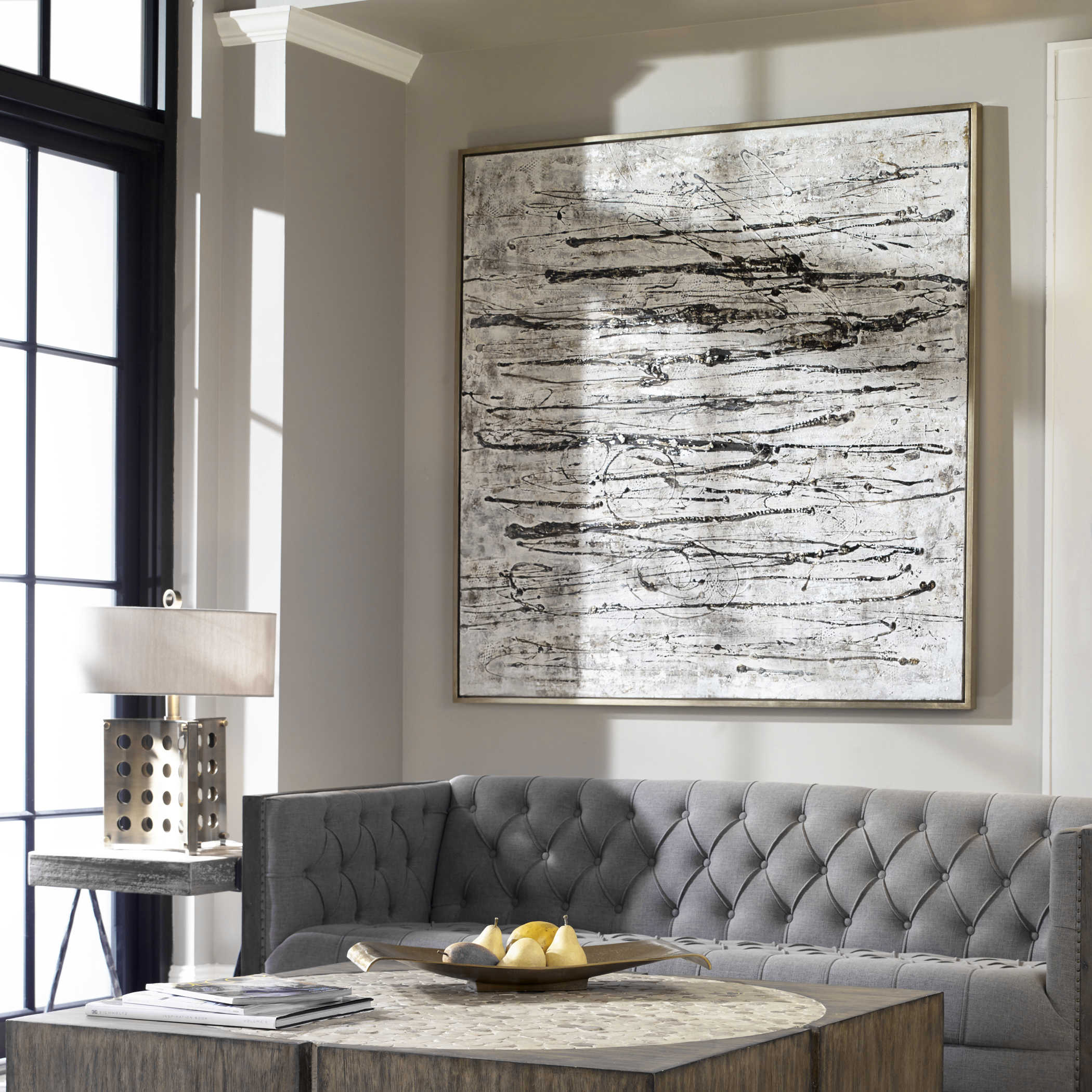 Scribbles Hand Painted Canvas by Uttermost