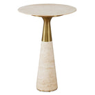 Pier Accent Table - Beige Travertine by Uttermost