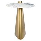 Strum Accent Table in Arabescato Marble by Uttermost