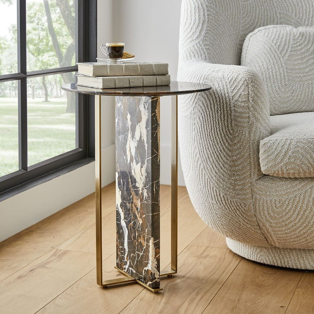 Joist Accent Table in Michelangelo Marble by Uttermost