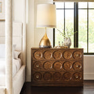 Roundabout 3 Drawer Chest in Cocoa Brown by Uttermost
