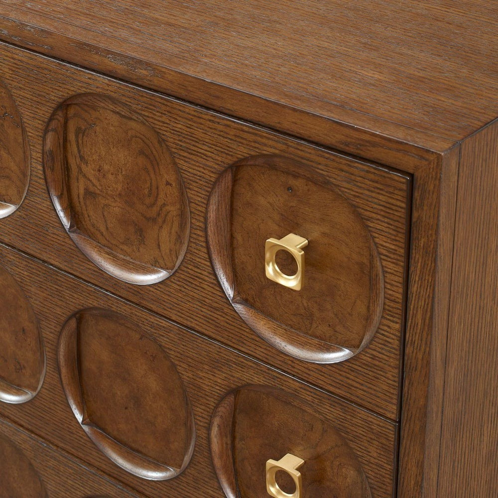 Roundabout 3 Drawer Chest in Cocoa Brown by Uttermost