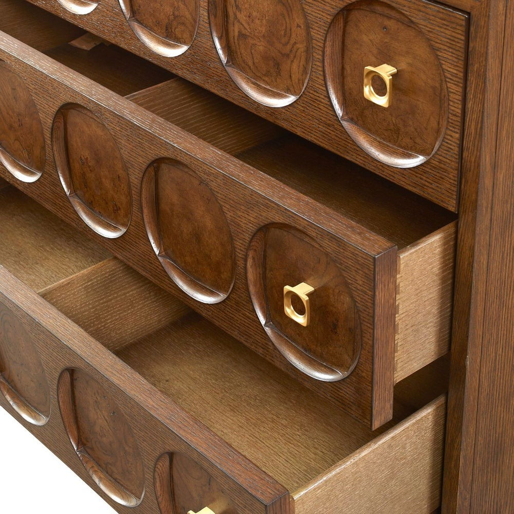 Roundabout 3 Drawer Chest in Cocoa Brown by Uttermost