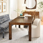 Ingrain Extending Dining Table in Cocoa Brown by Uttermost