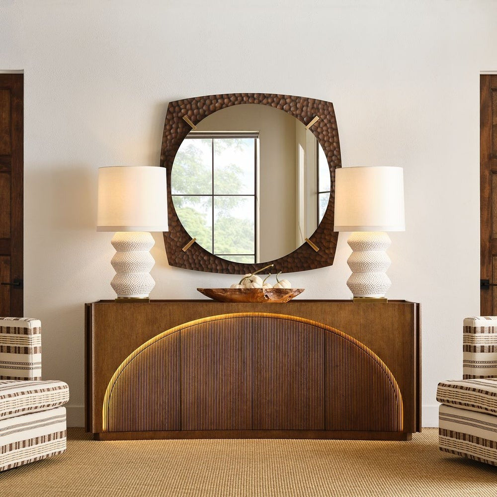 High Light, Lighted 4 Door Console Cabinet Uttermost