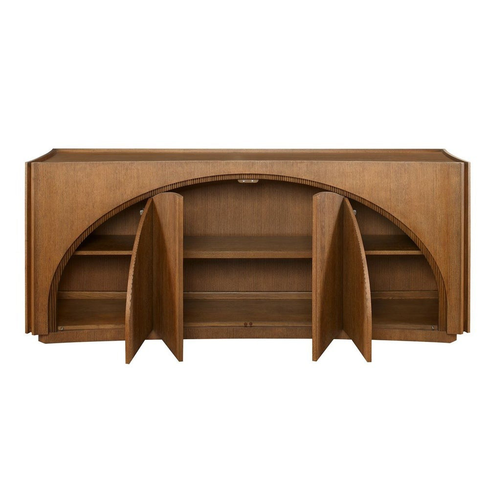 High Light, Lighted 4 Door Console Cabinet by Uttermost
