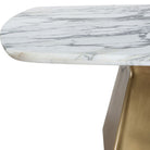Equilateral Coffee Table in Arabescato and Brass by Uttermost