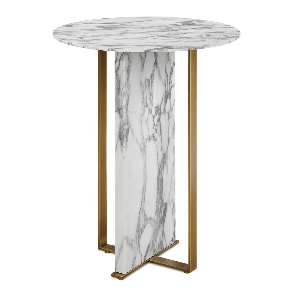 Joist Accent Table in Arabescato Marble by Uttermost