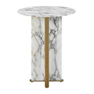 Joist Accent Table in Arabescato Marble by Uttermost