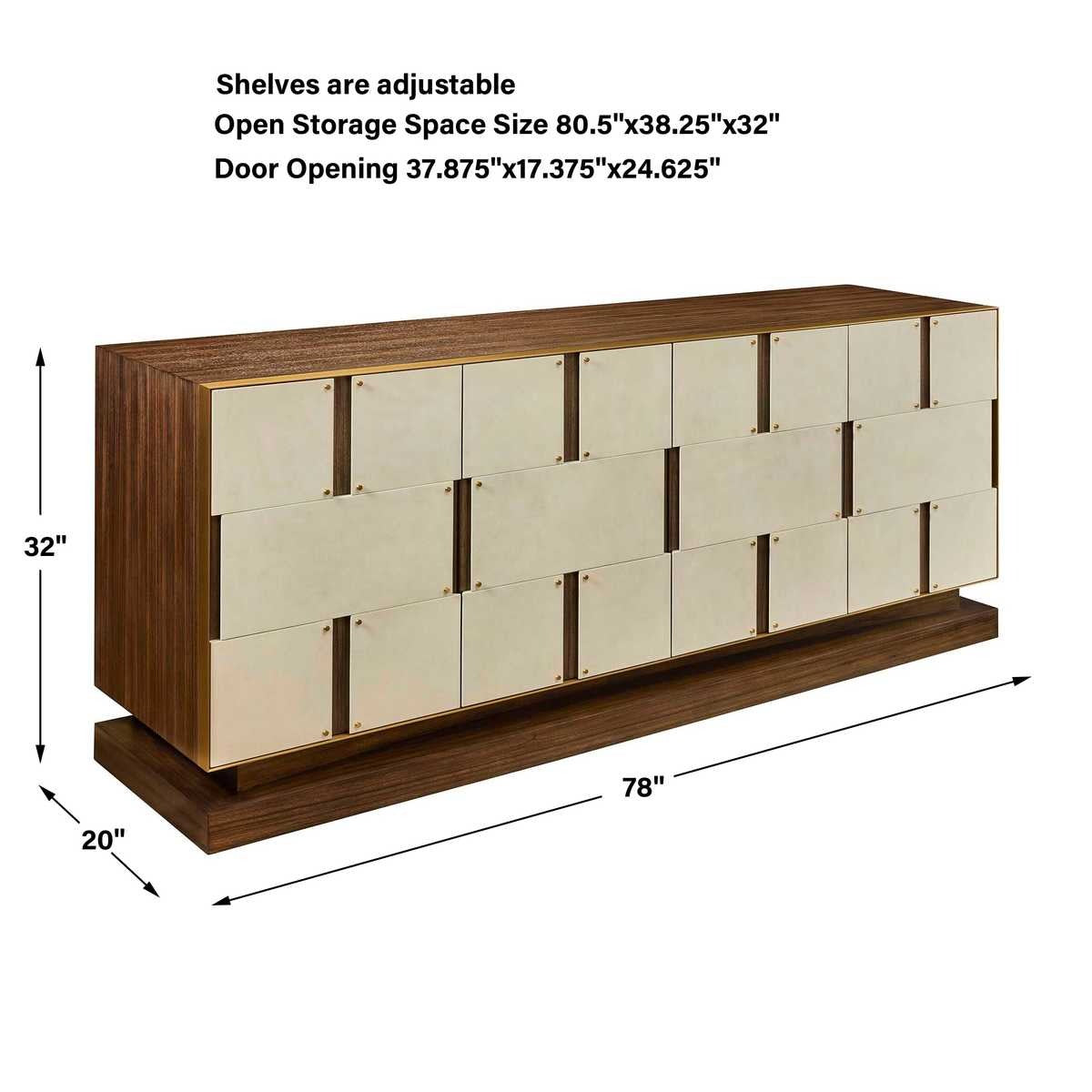 Block Buster 4 Door Cabinet by Uttermost