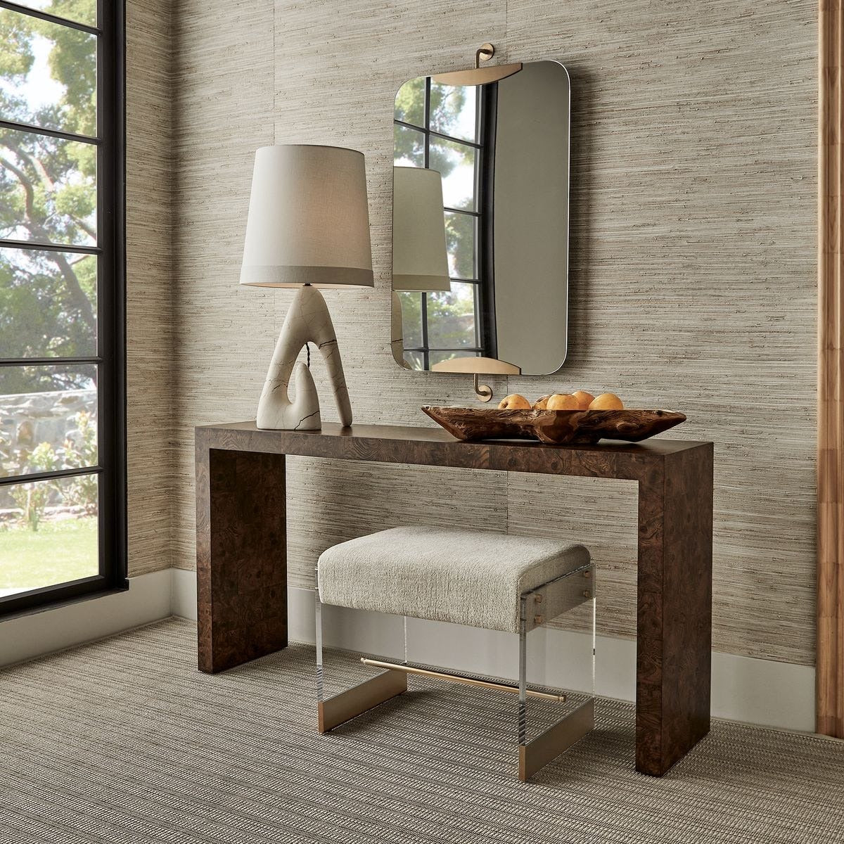 Ingrain Console Table in Cocoa Brown by Uttermost