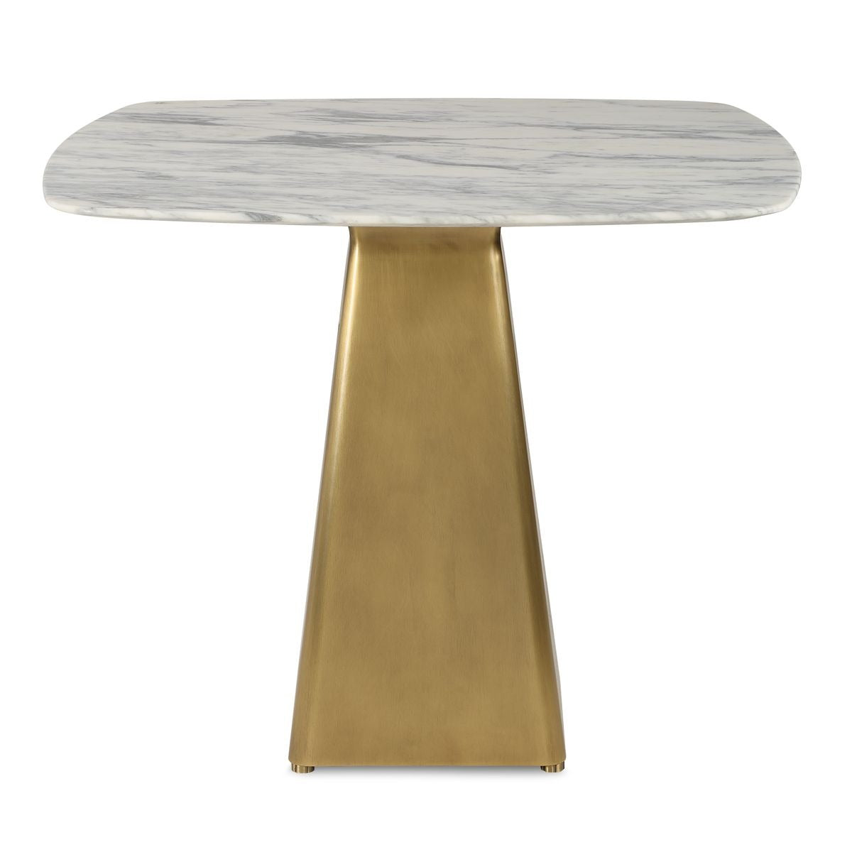 Equilateral Bistro Table in Arabescato and Brass by Uttermost