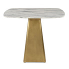 Equilateral Bistro Table in Arabescato and Brass by Uttermost