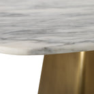Equilateral Bistro Table in Arabescato and Brass by Uttermost