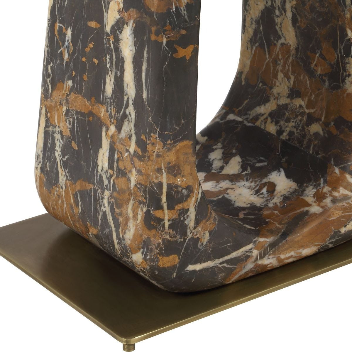 About Turn Console Table in Michelangelo Marble by Uttermost