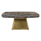 Equilateral Coffee Table in Michelangelo and Brass by Uttermost
