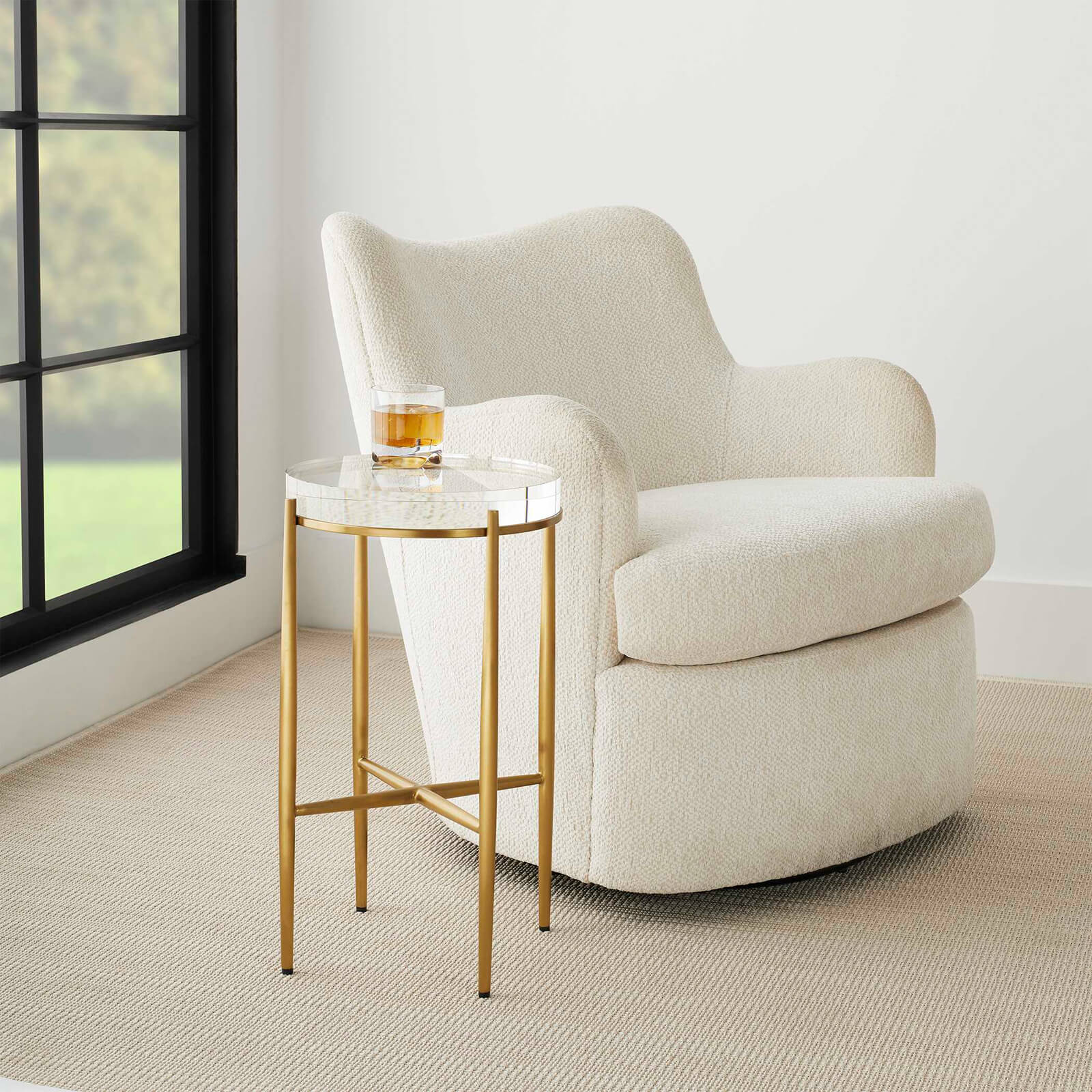 Crystal Clear Round Accent Table by Uttermost