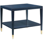 Marquetry Side Table in True Blue by Uttermost