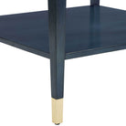 Marquetry Side Table in True Blue by Uttermost
