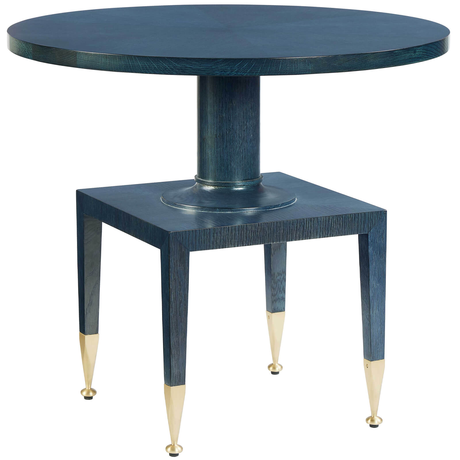 Put You On A Pedestal Side Table in True Blue by Uttermost