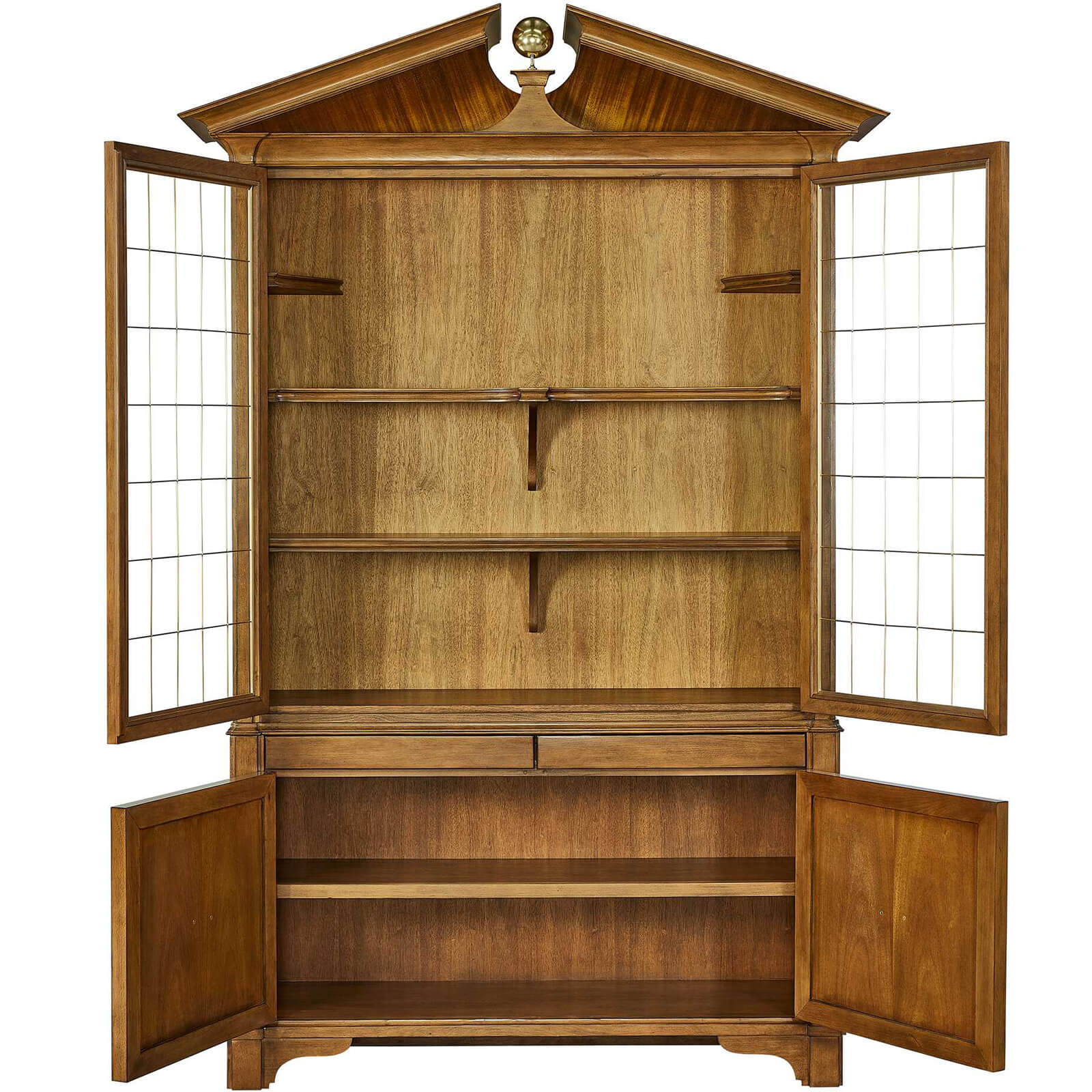 Pediment Tall Cabinet in Golden by Uttermost