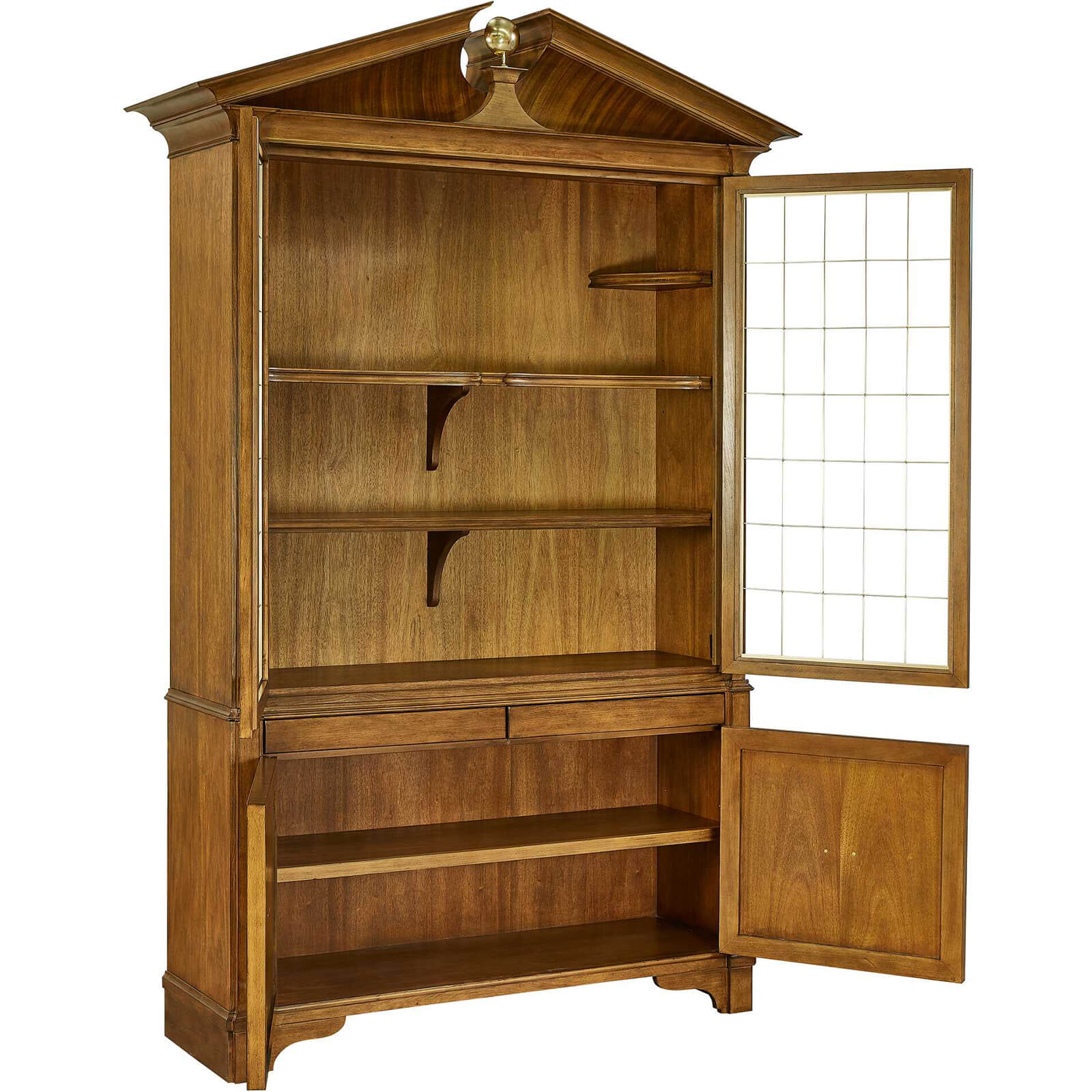 Pediment Tall Cabinet in Golden by Uttermost