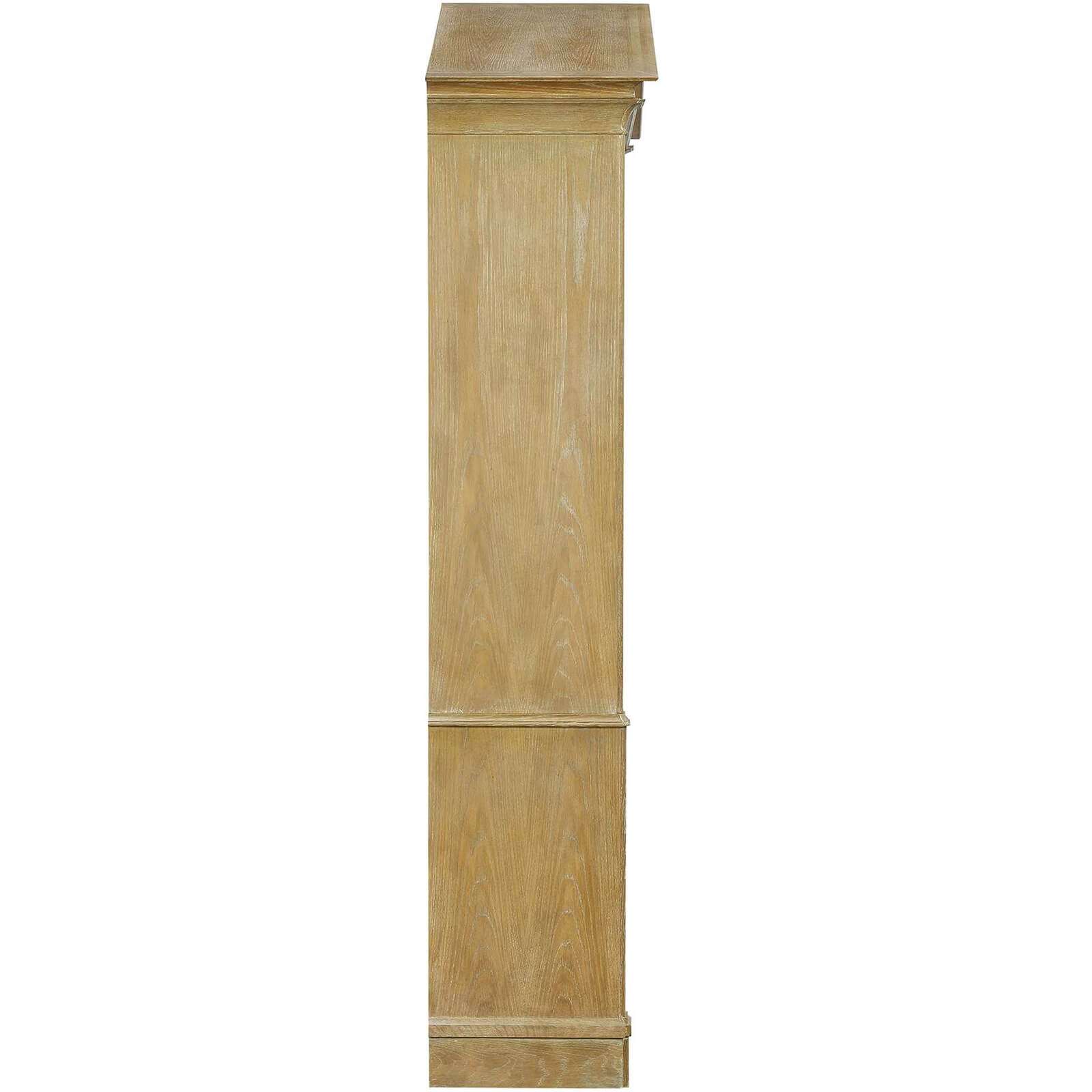 Pediment Tall Cabinet in Scrubbed Light Oak by Uttermost