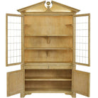 Pediment Tall Cabinet in Scrubbed Light Oak by Uttermost