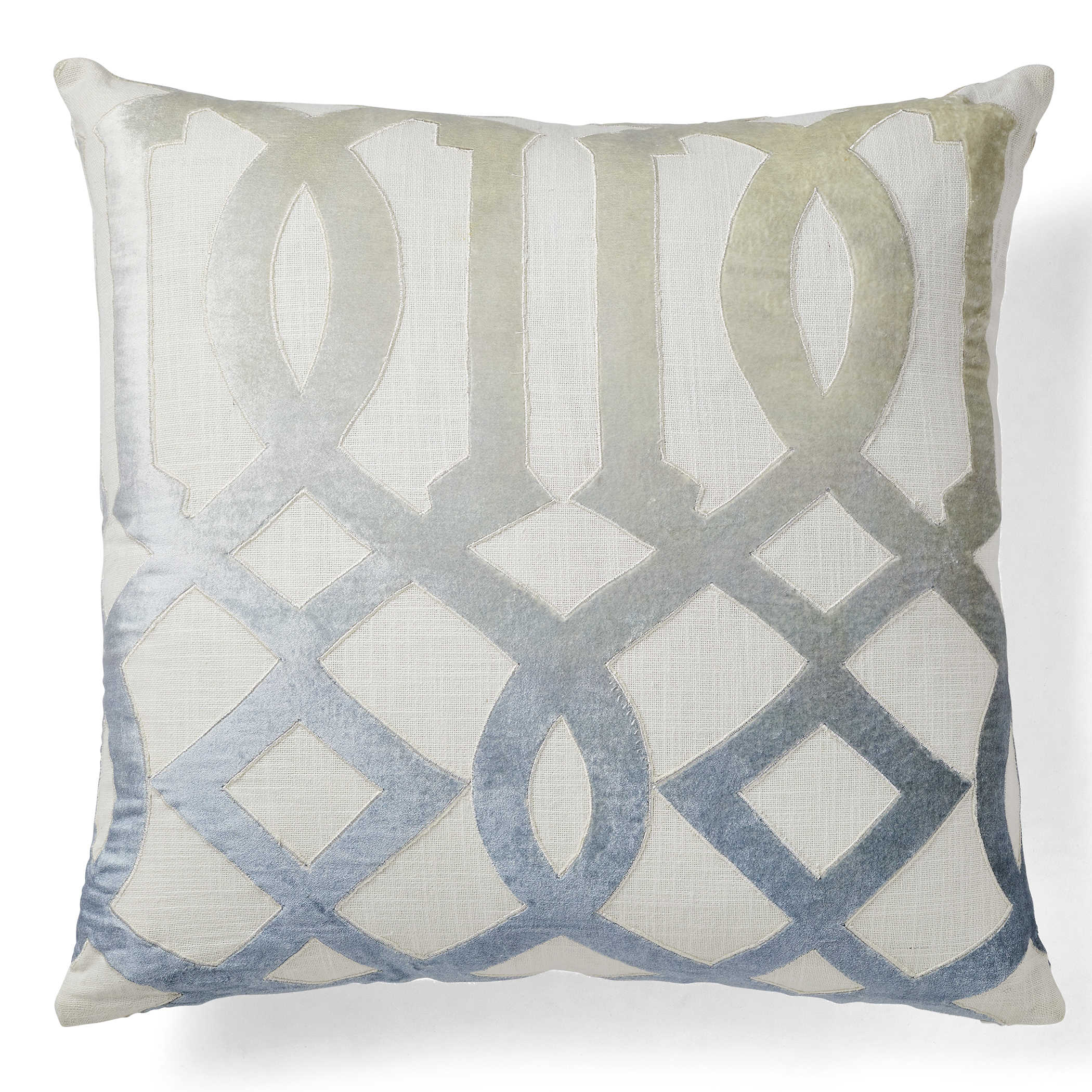 Ombre Fret Cushion - Blue by Uttermost