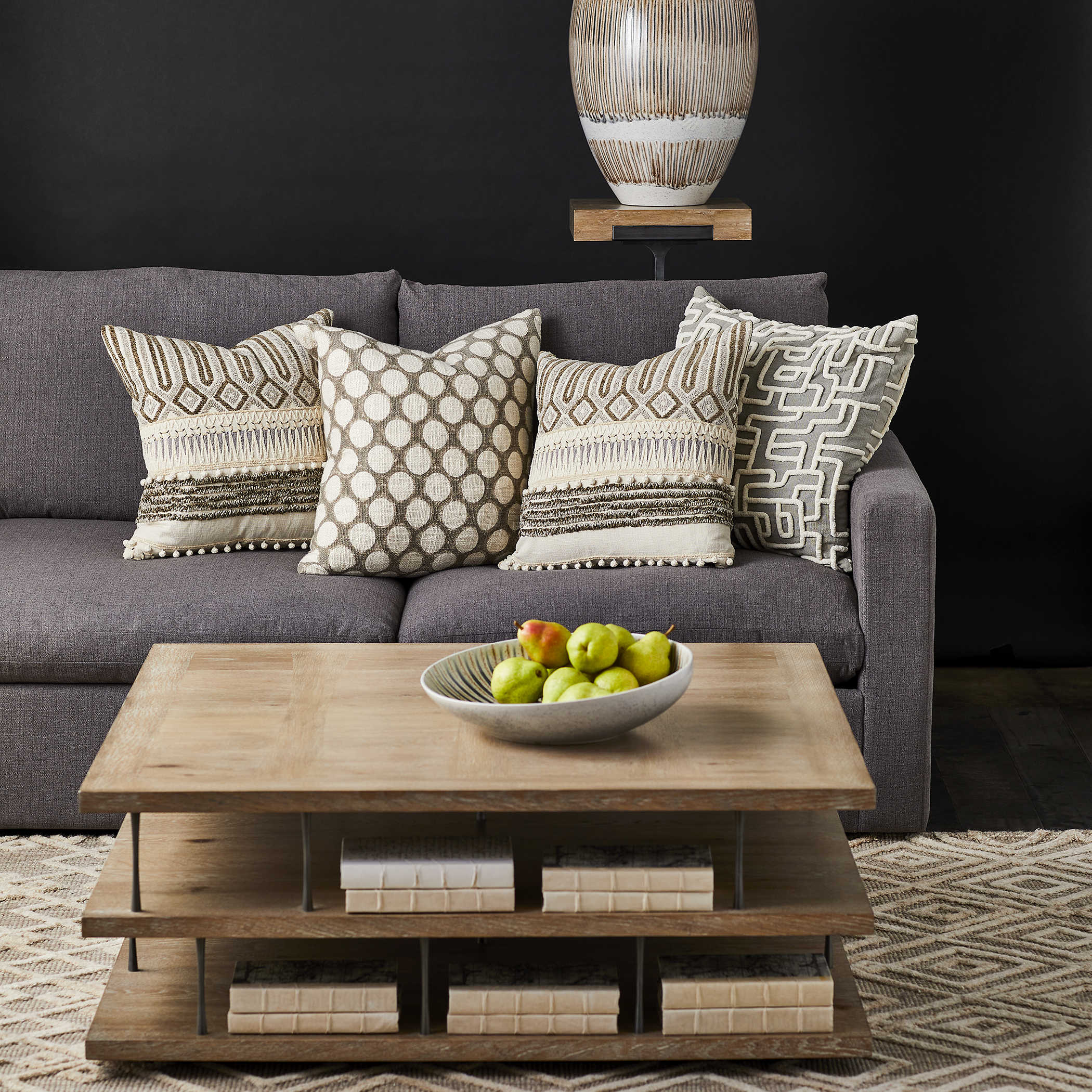 Labyrinth Cushion - Gray by Uttermost