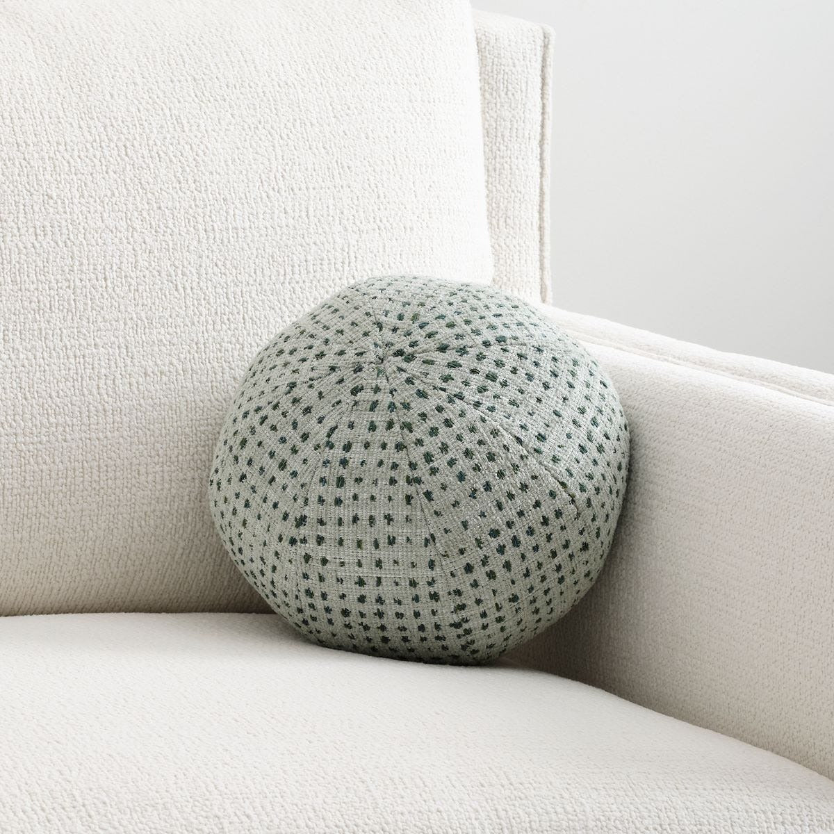 Ball Bearing Cushion in Dotted Sea Salt by Uttermost