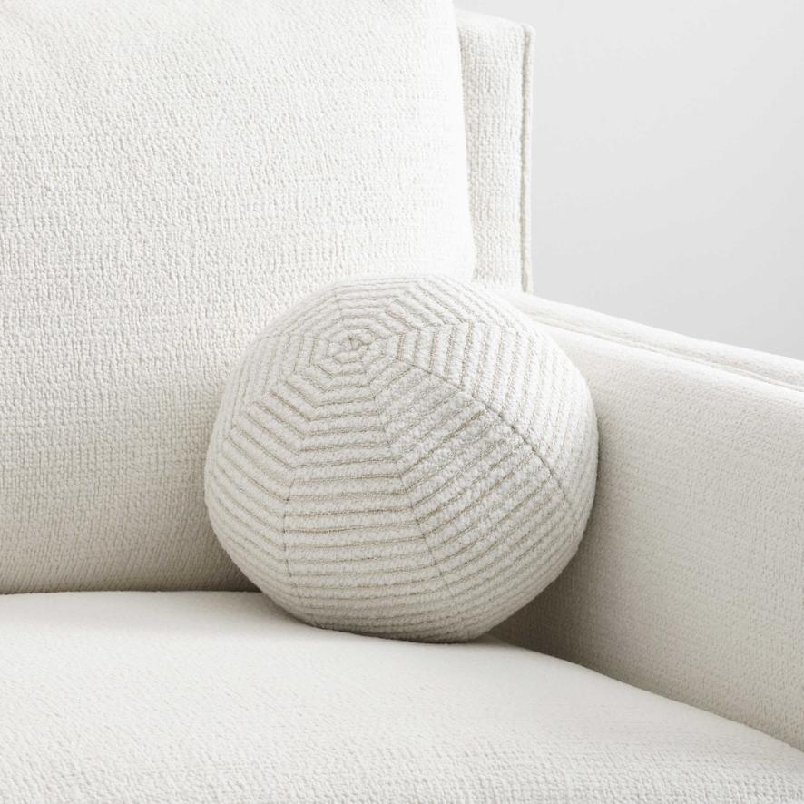 Ball Bearing Pillow - Snow Garden White by Uttermost