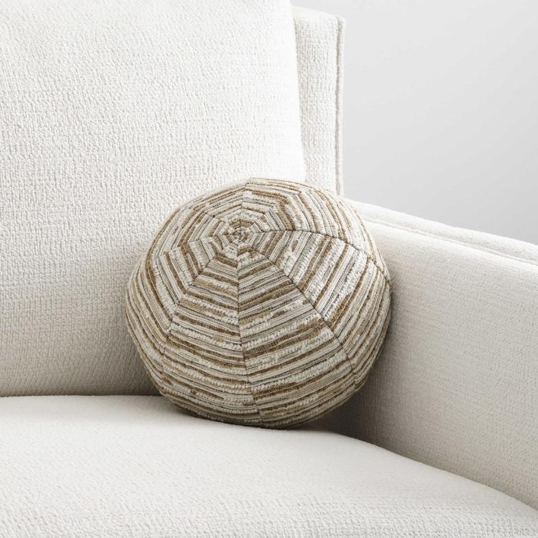 Ball Bearing Pillow - Rag Rug Wheat by Uttermost