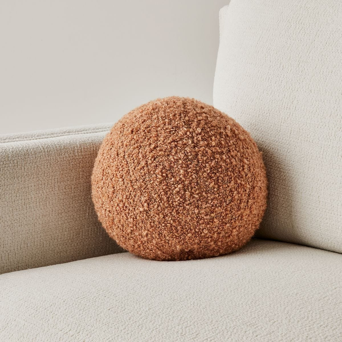 Ball Bearing Cushion in Bumpy Ride Apricot by Uttermost