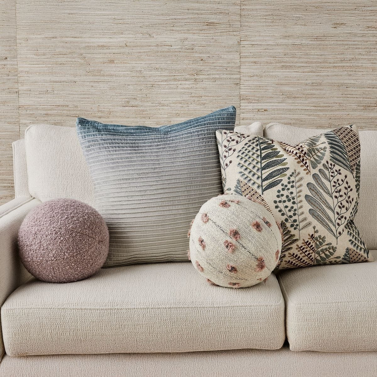 Ball Bearing Cushion in Bumpy Ride Lilac by Uttermost
