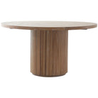Reeded Round Dining Table in Oak by Keiichi