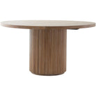 Reeded Round Dining Table in Oak by Keiichi