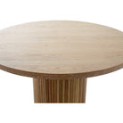 Reeded Round Dining Table in Oak by Keiichi