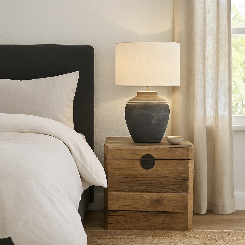 Reclaimed Oak Bedside Trunk by Keiichi