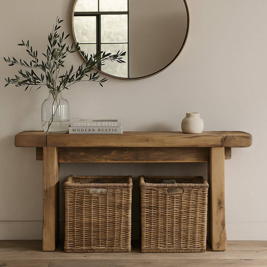 Reclaimed Oak Console Table by Keiichi