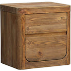 Reclaimed Pine 2 Drawer Bedside Table by Keiichi