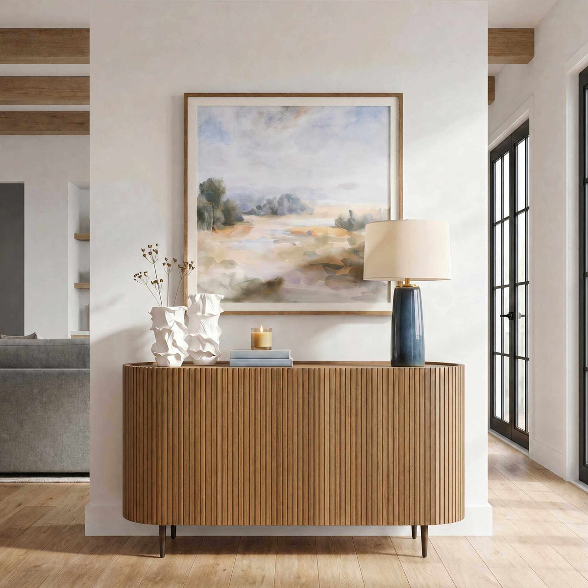 Reese Pleated 2 Door Cabinet by Uttermost