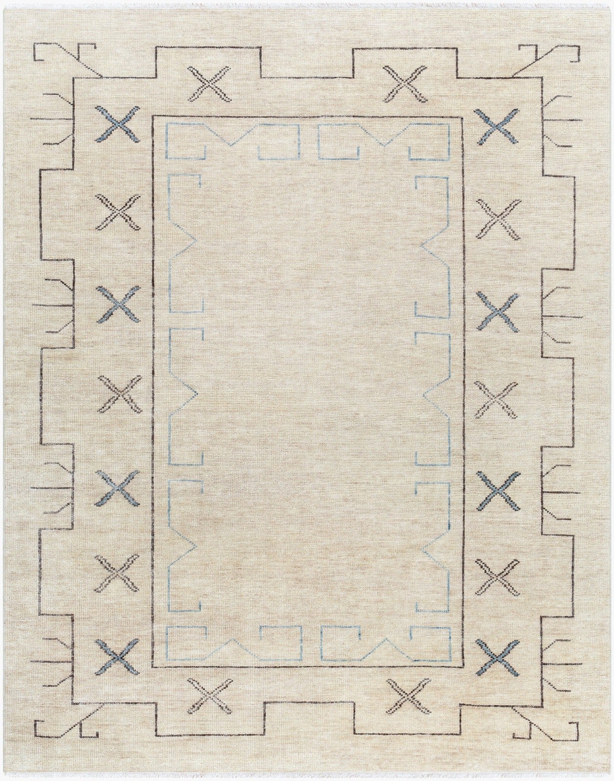 Riviera Hand Knotted Rug in Light Neutral by Keiichi