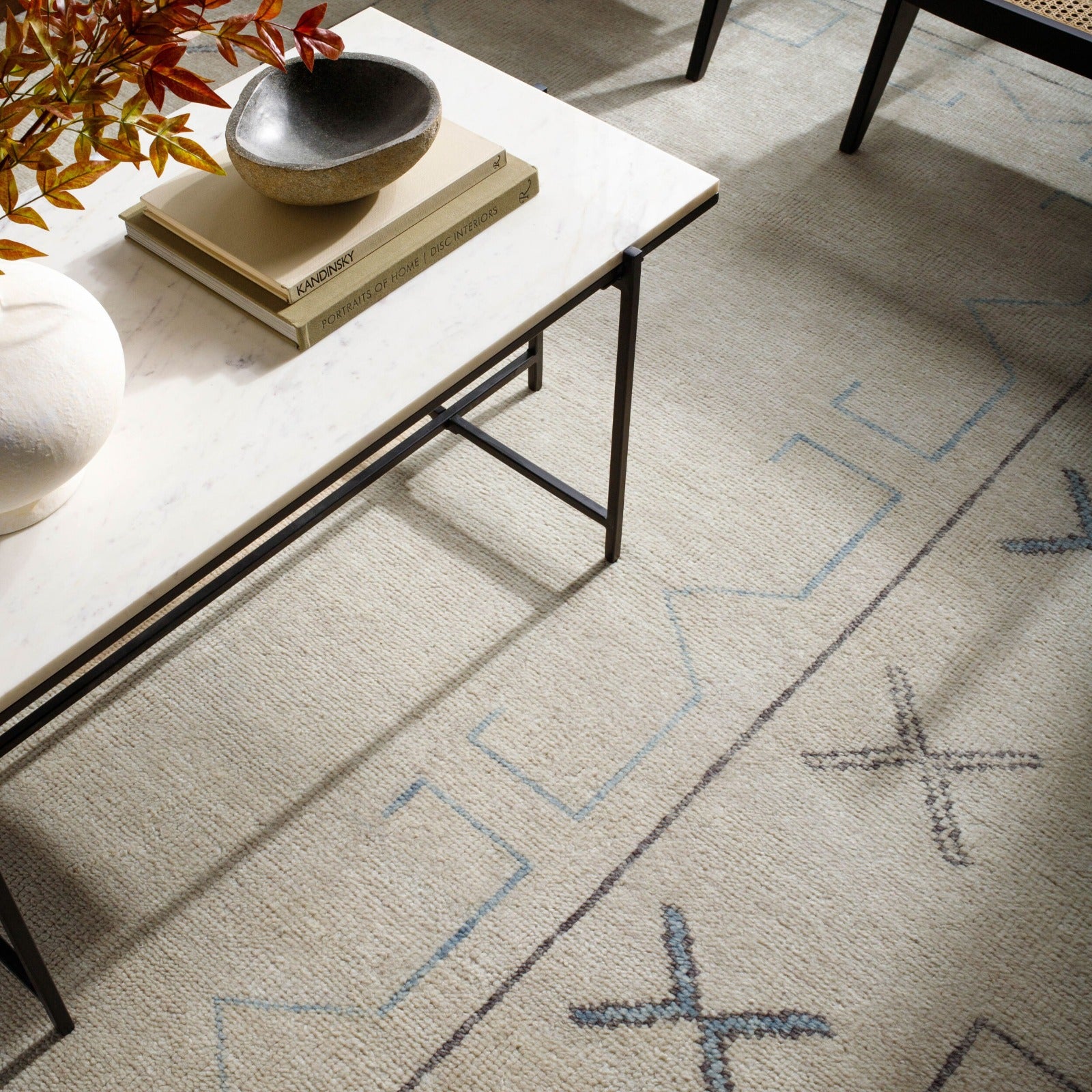 Riviera Hand Knotted Rug in Light Neutral by Keiichi