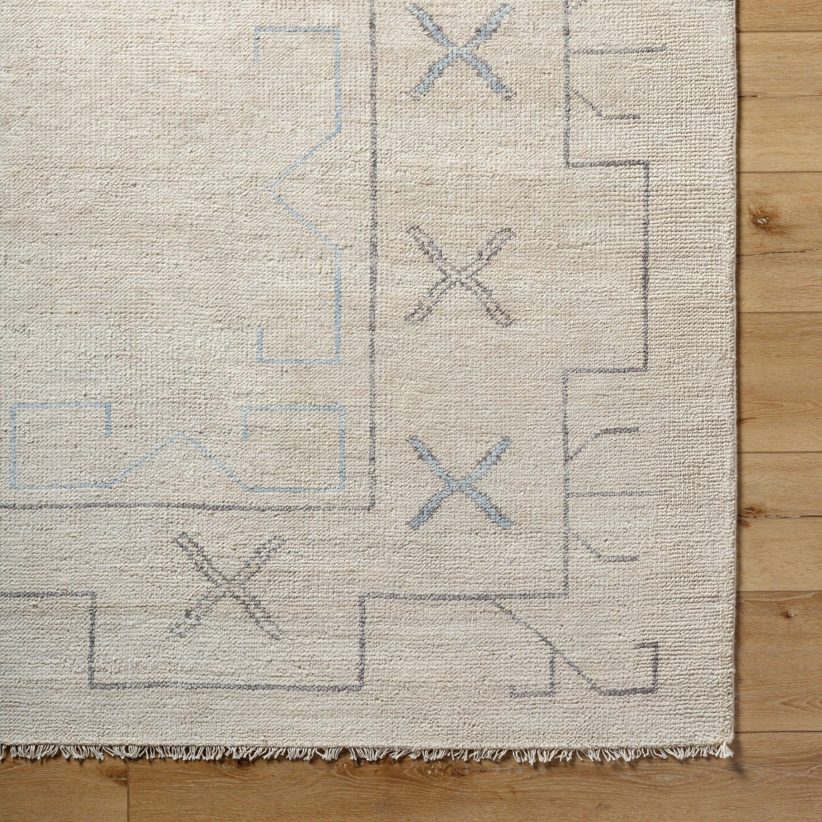 Riviera Hand Knotted Rug in Light Neutral by Keiichi