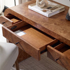 Rocco Mappa Burl Desk by Uttermost