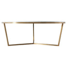 Large Round Coffee Table Fisher in Marble & Brass by Theodore Alexander